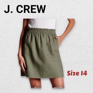 *🆕🏷️*NWT* J. CREW | Size 14 | Olive green mini skirt